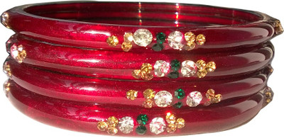 Mann Retails Glass Bangle Set(Pack of 4)