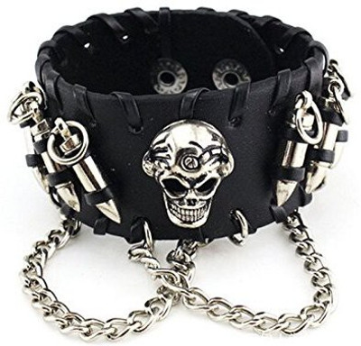 

Mehrunnisa Leather Bracelet, Black