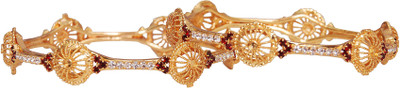 

Jewbang Alloy Gold-plated Bangle Set(Pack of 2), Multicolor