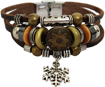 

Mehrunnisa Leather Bracelet, Brown