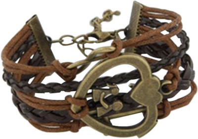 83% OFF on Young & Forever Alloy, Leather Bracelet