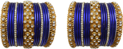 

My Design Alloy Gold-plated Bangle Set(Pack of 34), Blue