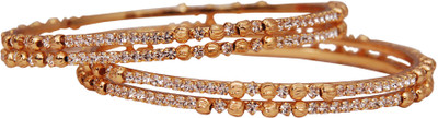 

Jewbang Alloy Gold-plated Bangle Set(Pack of 4), White