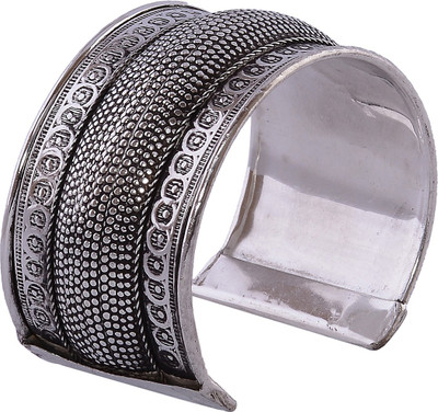Silvery Metal Cuff, Silver