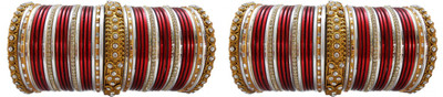 

My Design Alloy Gold-plated Bangle Set(Pack of 90), Maroon