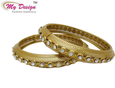 

My Design Alloy Gold-plated Bangle Set(Pack of 2)