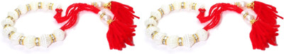 

FashBlush Alloy Bracelet Set(Pack of 2), Red;white;gold
