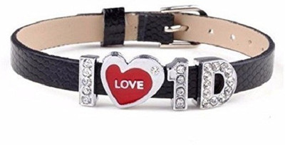 

Girlz! Metal, Leather Bracelet, Black;red