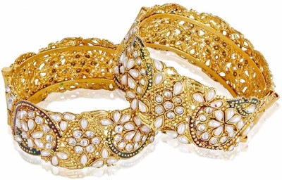 70 Off On Shining Diva Alloy Gold Plated Bangle Set Pack Of 2 On Flipkart Paisawapas Com
