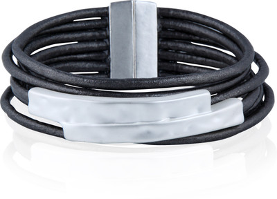 

Thingalicious Alloy Bracelet, Silver;black