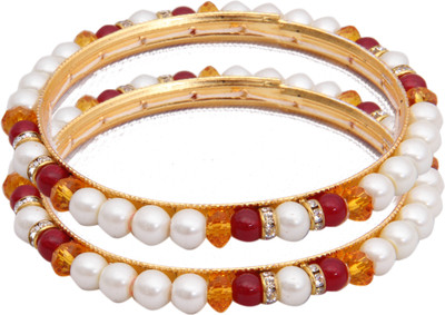 Classique Designer Jewellery Alloy Crystal Rhodium Bangle Set(Pack of 2) Classique Designer Jewellery Alloy Crystal Rhodium Bangle Set(Pack of 2)