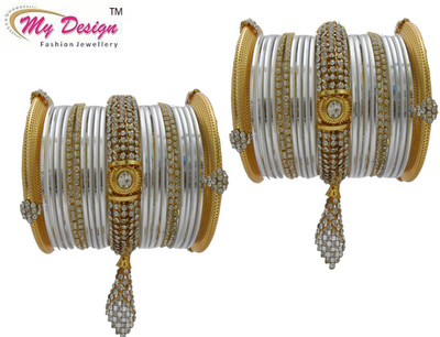 

My Design Alloy Gold-plated Chudas(Pack of 46), White