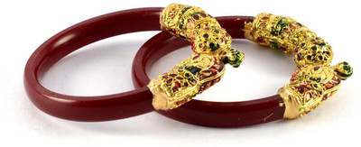 22% OFF on Vidhya Kangan Brass Rhodium Bangle Set(Pack of 2)
