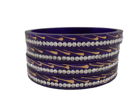 

My Design Acrylic Bangle Set(Pack of 4), Blue