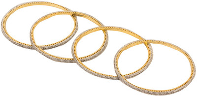 ZEVAR GREEN Alloy Bangle(Pack of 4)