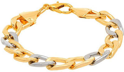 

Gemshop Alloy Silver Bracelet, Silver;gold
