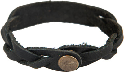 

Taj Pearl Leather Bracelet, Black