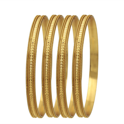 Jewels Galaxy Alloy Copper Bangle Set(Pack of 4)