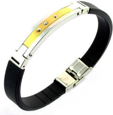 65% OFF on the jewelbox Stainless Steel Black Silver Bracelet 65% OFF on the jewelbox Stainless Steel Black Silver Bracelet