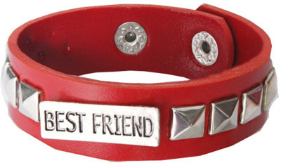 

Rich & Famous Leather Bracelet, Red