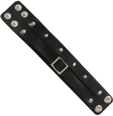 

Rich & Famous Leather Bracelet, Black