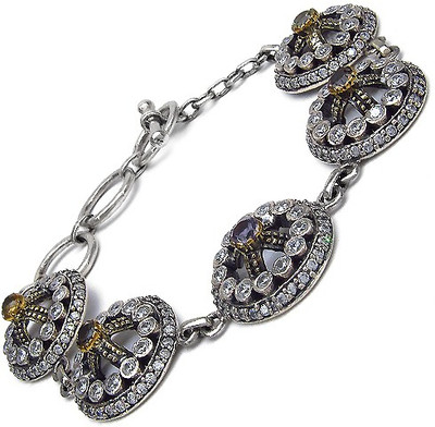 

Johareez Copper Topaz Bracelet, Silver