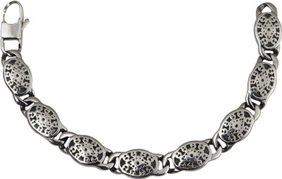 

Taj Pearl Steel Silver Bracelet