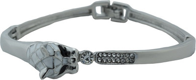 

High Trendz Alloy Cubic Zirconia Sterling Silver Bangle, Multicolor