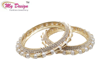

My Design Alloy Gold-plated Bangle Set(Pack of 2)