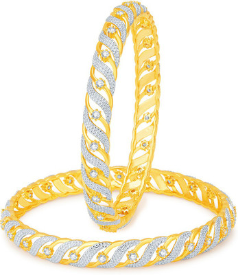 

Sukkhi Alloy Cubic Zirconia Gold-plated, Rhodium Bangle Set(Pack of 2, Gold;white