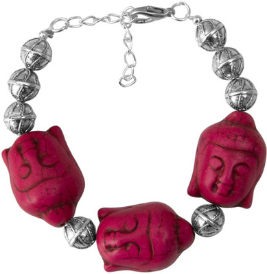 

Taj Pearl Alloy Bracelet, Pink