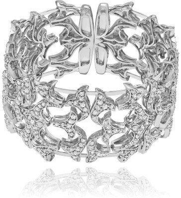

Mahi Alloy Rhodium Kada, Silver;white