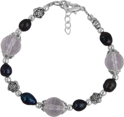 Pearlz Ocean Alloy Pearl, Crystal Bracelet