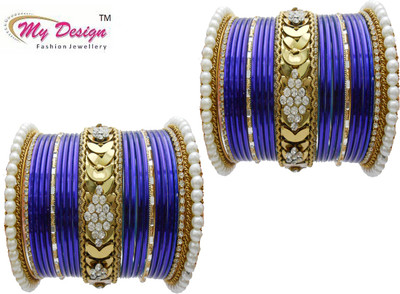 

My Design Alloy Gold-plated Chudas(Pack of 46), Multicolor