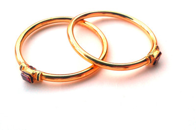 

HKJ Metal Bangle Set(Pack of 2), Gold