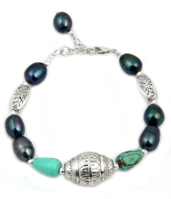 

Pearlz Ocean Alloy Bracelet, Blue;green