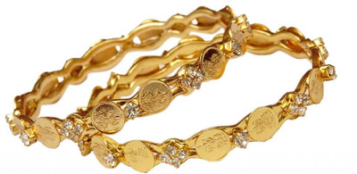 46% OFF on JEWBANG Enamel, Copper, Alloy, Bronze, Brass Bangle Set(Pack of 2)