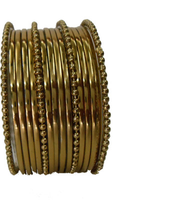 

My Design Alloy Gold-plated Bangle Set(Pack of 16)
