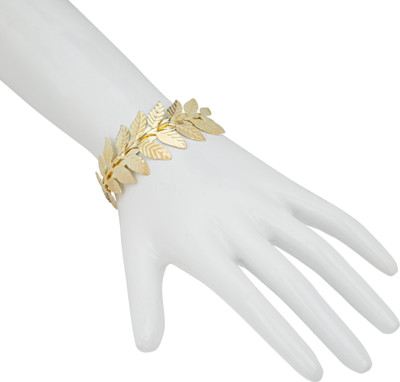 

Pink Rose Alloy Cuff, Gold