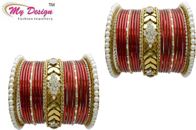 

My Design Alloy Gold-plated Chudas(Pack of 46), Multicolor