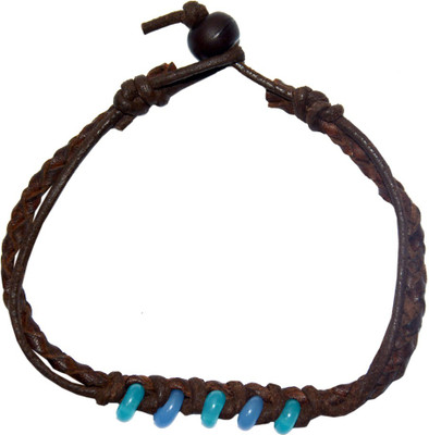 

Tash Creations Leather Bracelet, Brown;black