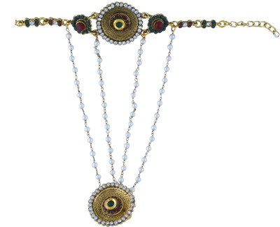 Vama Fashions Copper, Alloy Gold-plated Hand Thong