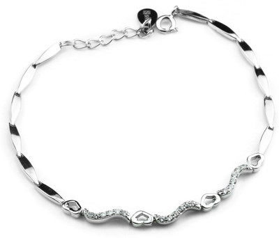 

Swank Silver Sterling Silver Cubic Zirconia Bracelet