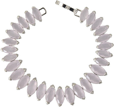 

Taj Pearl Alloy Cubic Zirconia Sterling Silver Bracelet