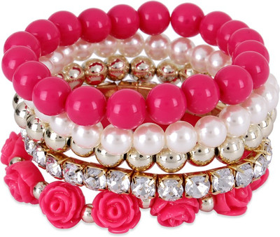 CRUNCHY FASHION Alloy Bracelet Set(Pack of 4) CRUNCHY FASHION Alloy Bracelet Set(Pack of 4)