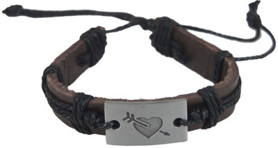 Taj Pearl Leather Bracelet, Brown