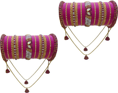 

My Design Lac Gold-plated Chudas(Pack of 78), Multicolor