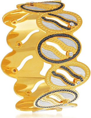 

Sukkhi Alloy Cubic Zirconia Gold-plated, Rhodium Bangle, Gold;white