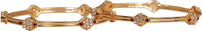 

Jewbang Alloy Gold-plated Bangle Set(Pack of 2), Multicolor