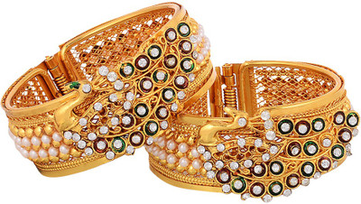 

Zeneme Alloy Bangle Set(Pack of 2), Multicolor